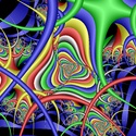 Fraktal (image som applicerar Chaos Theory (Kaosteori) (Lorenz))